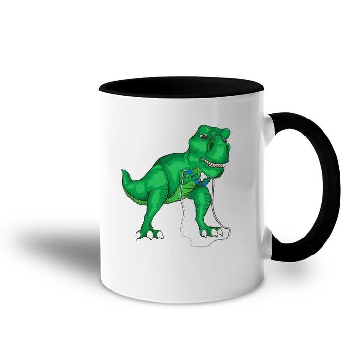 T-Rex Hates Jump Rope Cute Love Dinosaurs Funny Gym Gift Accent Mug