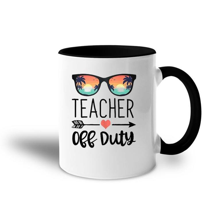 Teacher Design Sunglass Teacher Off Duty  Accent Mug