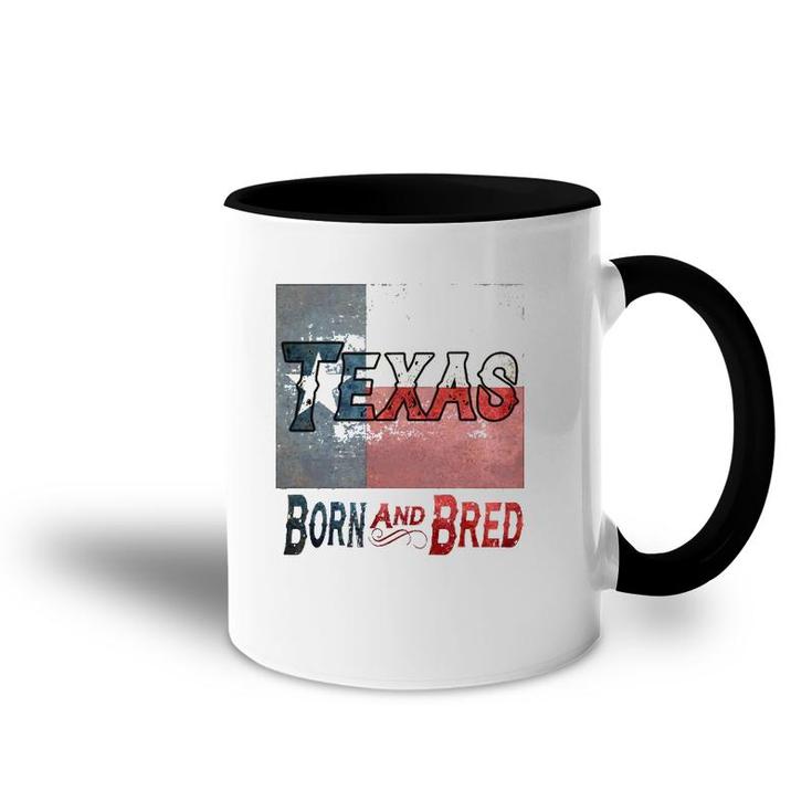 Texas Born And Bred Tee Accent Mug
