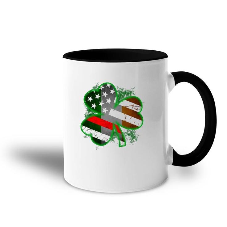 Thin Red Line St Patrick's Day Honoring Firefighters Accent Mug