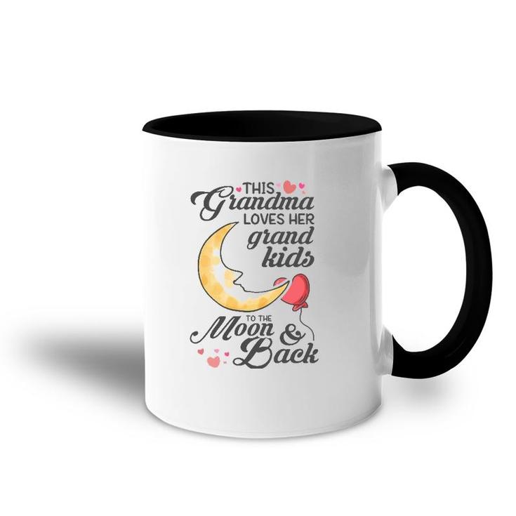 This Grandma Loves Her Grand Kids To The Moon & Back Accent Mug