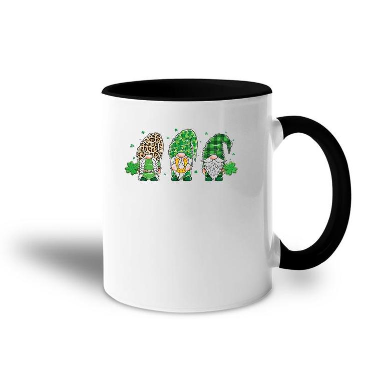 Three Gnomes Lucky Horseshoe Leopard Plaid St Patrick's Day Accent Mug