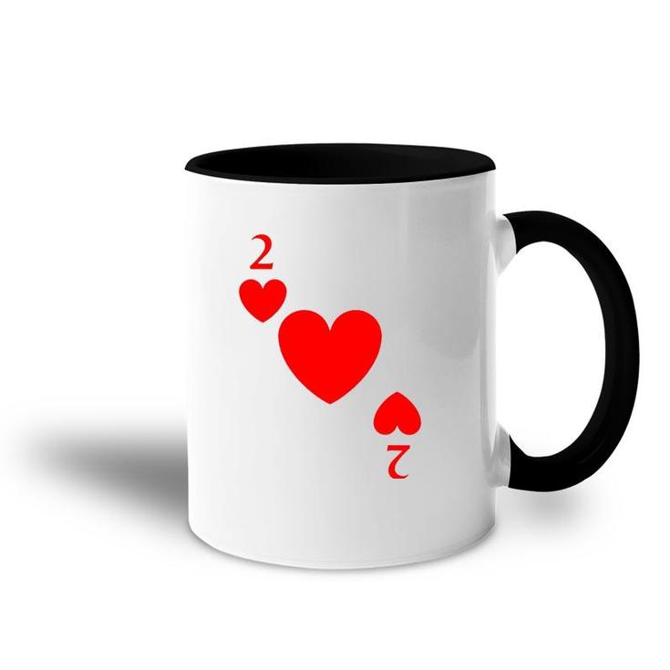 Two Of Hearts Costume Halloween Deck Of Cards Accent Mug