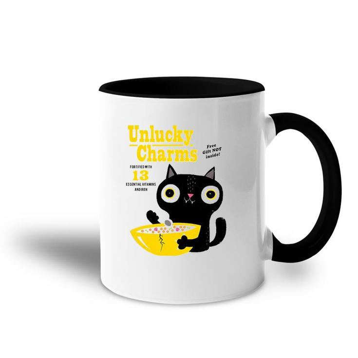 Unlucky Charms Black Cat Poster Cereal Box Accent Mug