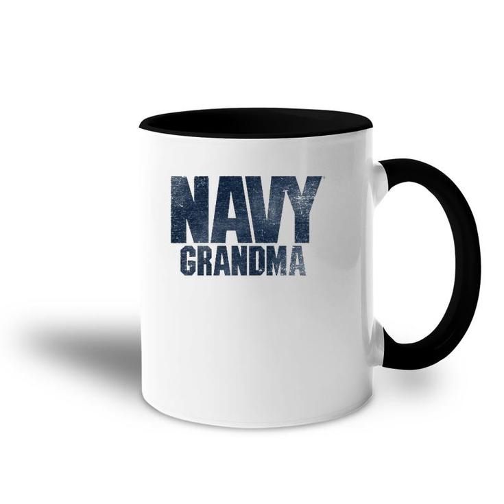 US Navy Grandma Proud Grandmother Gift Accent Mug