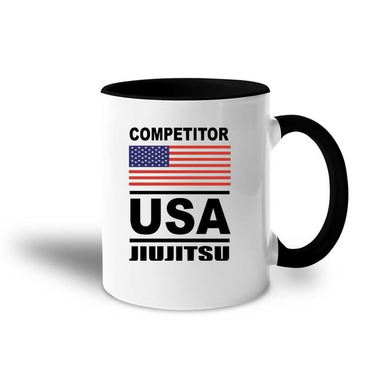 Usa Bjj Competitor Usa Jiu Jitsu Accent Mug