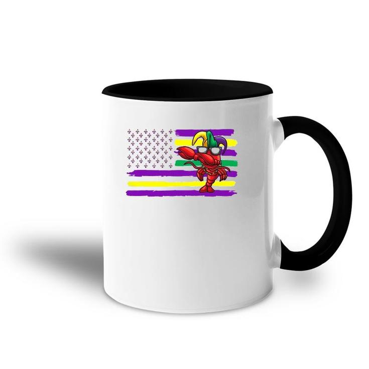 Usa Flag Crawfish Mardi Gras Gift Accent Mug