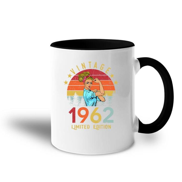 Vintage 1962 Made In 1962 60Th Birthday Women 60 Years Old Accent Mug