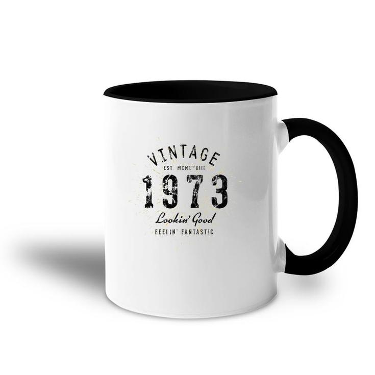Vintage 49Th Birthday Born In 1973 Ver2 Accent Mug