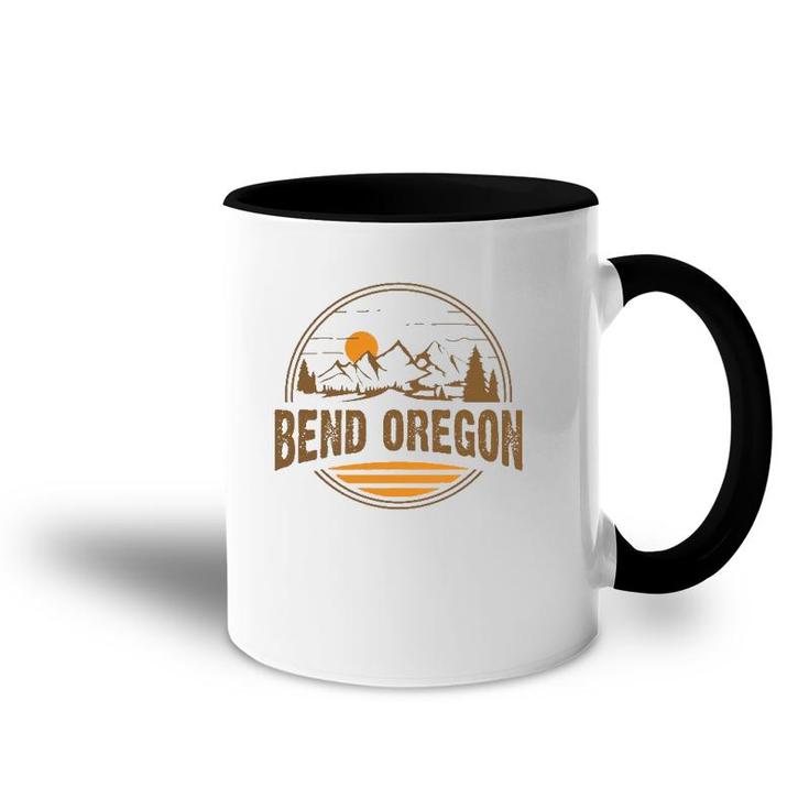 Vintage Bend, Oregon Mountain Hiking Souvenir Print Accent Mug