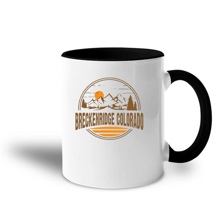 Vintage Breckenridge Colorado Mountain Hiking Souvenir Print Accent Mug