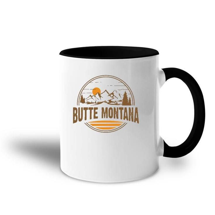 Vintage Butte Montana Mountain Hiking Souvenir Print  Accent Mug