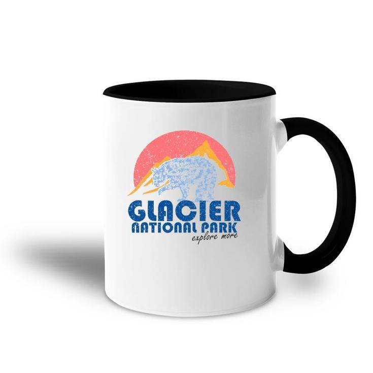 Vintage Glacier National Park Retro Montana Accent Mug