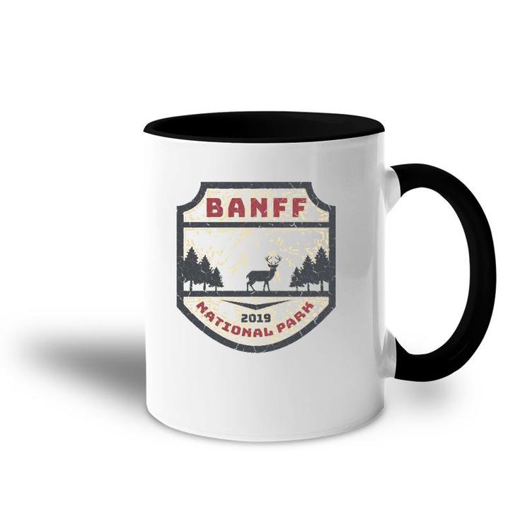 Vintage Retro Canadian Banff National Parks Souvenir Design  Accent Mug