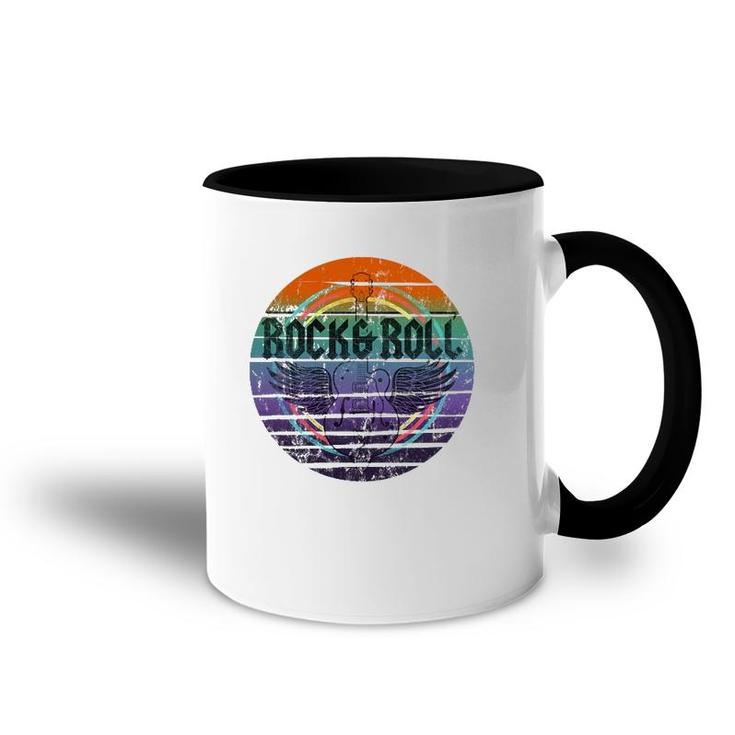 Vintage Retro Rock & Roll Guitar Wings Music Accent Mug