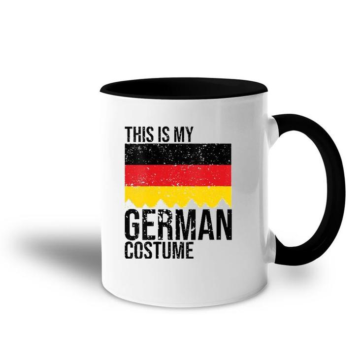 Vintage This Is My German Flag Costume  For Halloween V-Neck Accent Mug