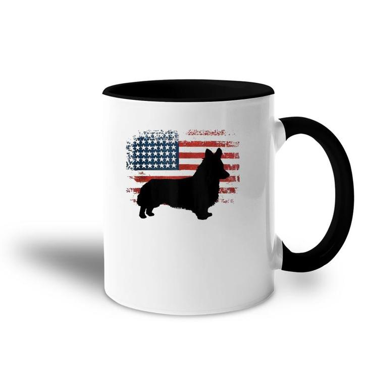 Welsh Corgi American Flag 4Th Of July Dog Patriotic  Accent Mug