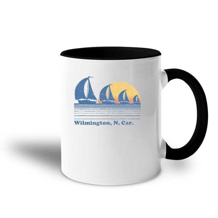 Wilmington Nc Sailboat Vintage 80S Sunset Tee Accent Mug