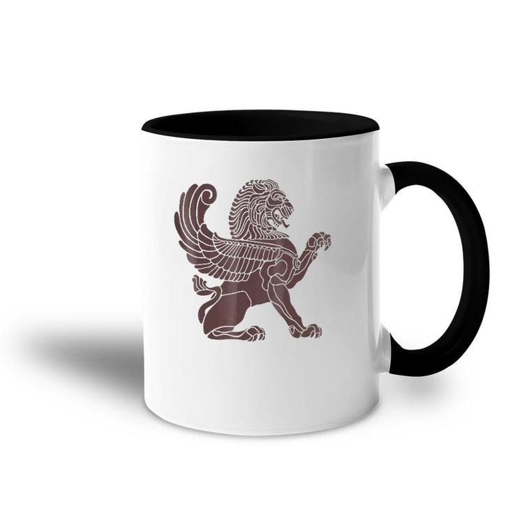 Winged Lion Mythological Vintage Accent Mug