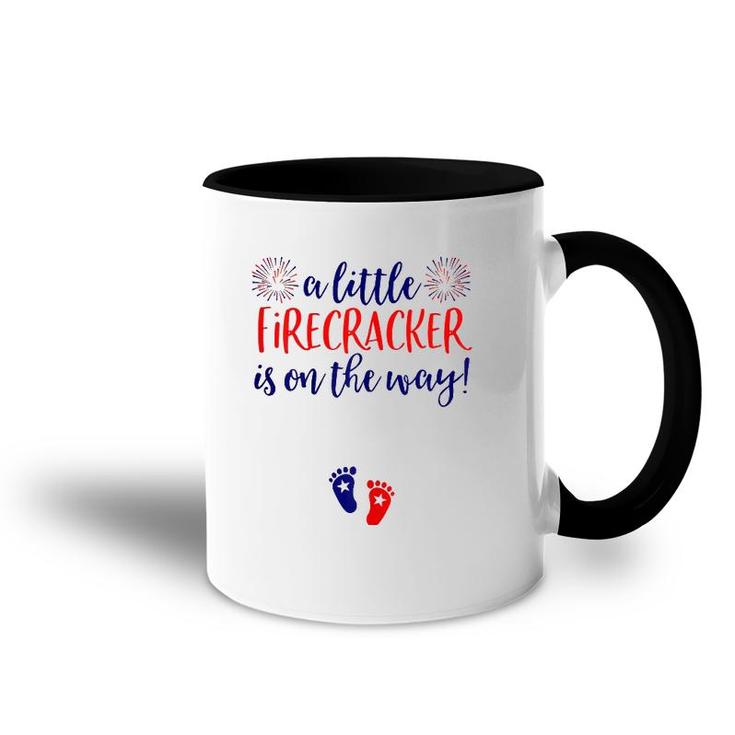 Womens 4Th Of July Pregnancy Announcement Couples Baby Reveal Accent Mug