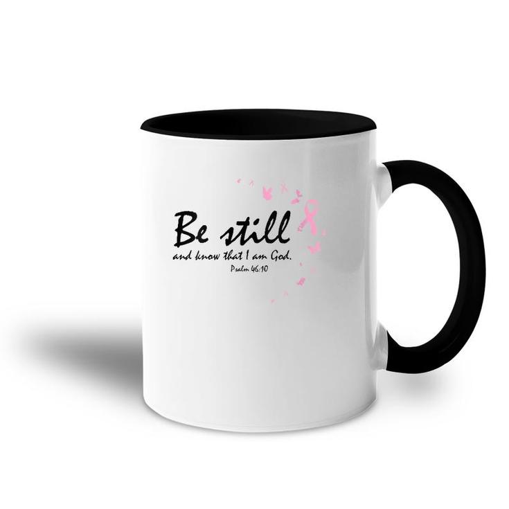 Womens Breast Cancer Awareness Gifts Mom Wife Daughter Sister Women V-Neck Accent Mug