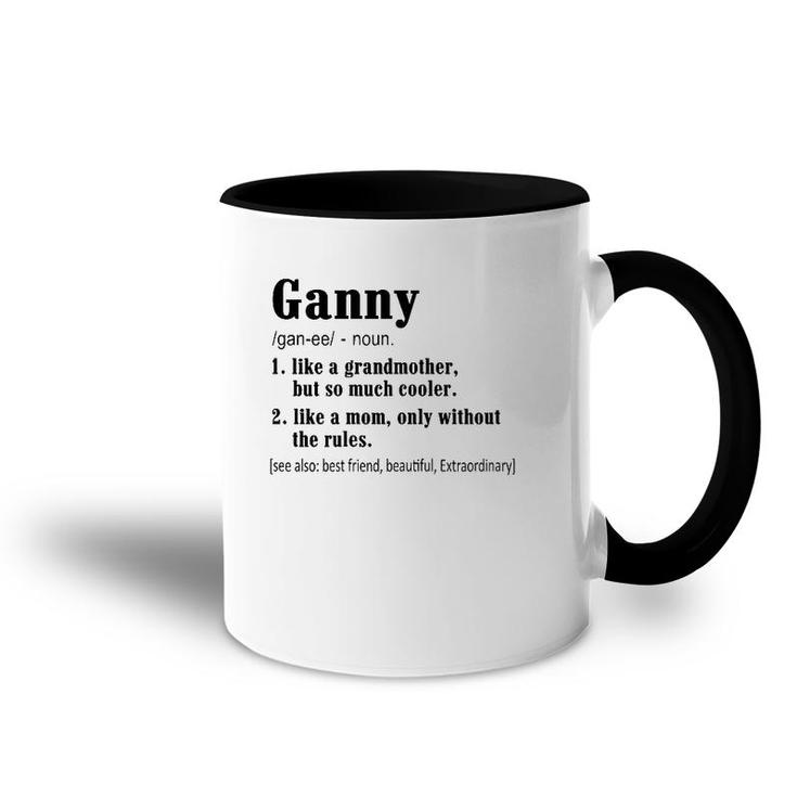 Womens Ganny Definition Birthday Gift For Grandma Accent Mug