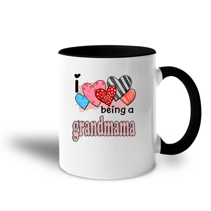 Womens I Love Being A Grandmama Cute Hearts Gifts Accent Mug