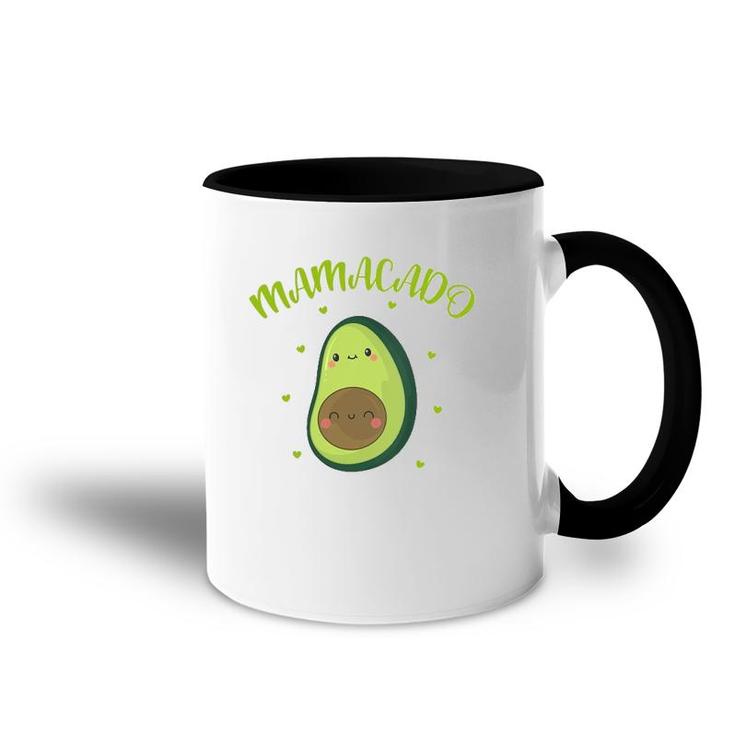 Womens Mamacado Avocado Pregnant Mom Pregnancy V-Neck Accent Mug