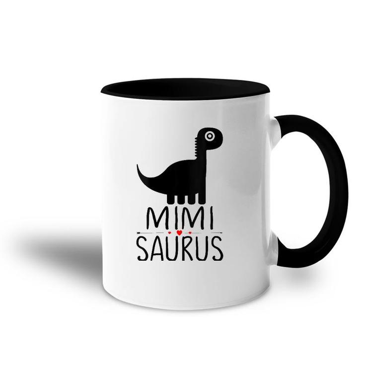 Womens Mimi Saurus Dinosaur Family Matching Dino Pajama For Women V-Neck Accent Mug