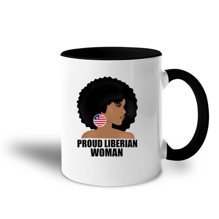 Womens Proud Liberian Woman Mothers, Liberia Flag Gift Accent Mug