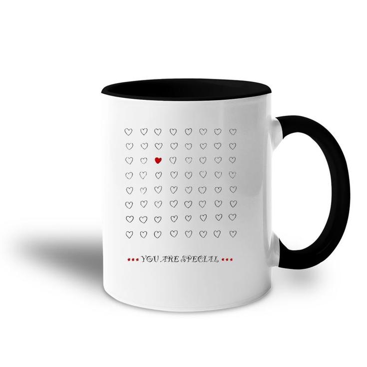 Womens You Are Special Funny Valentie's Day Design  Accent Mug