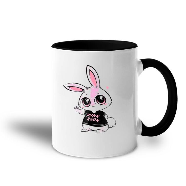 Woot Punk Rock Bunny Men Women Gift Accent Mug