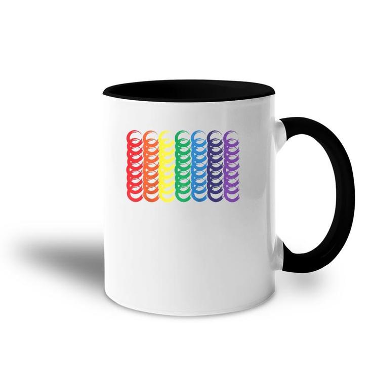 World Gay Pride Equality & Unity Lgbtqia Love Rainbow Flag  Accent Mug