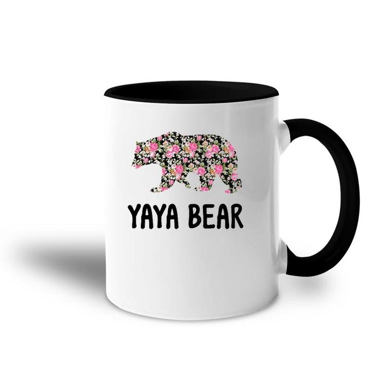Yaya Bear Floral Grandmother Gift Accent Mug