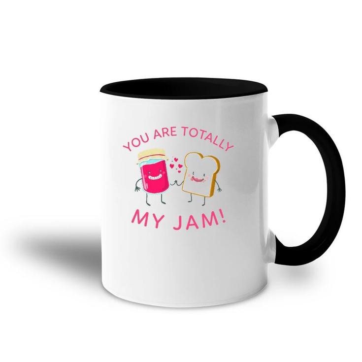 You Are Totally My Jam Funny Peanut Butter And Jelly Lovers Accent Mug