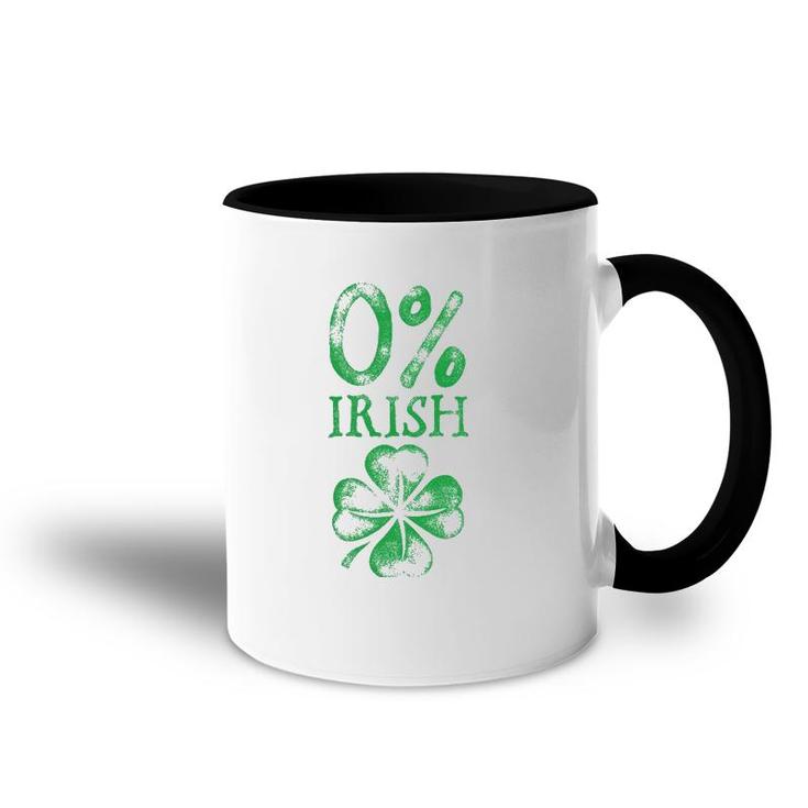 Zero Percent Irish St Patrick's Day Men Women Shamrock Gifts Accent Mug