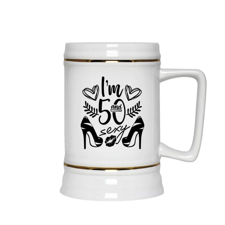 50Th Birthday Gift I Am Fifty New Birthday Ceramic Beer Stein