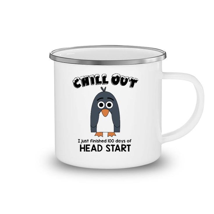 100Th Day School Head Start Teacher 100 Days Penguin Camping Mug