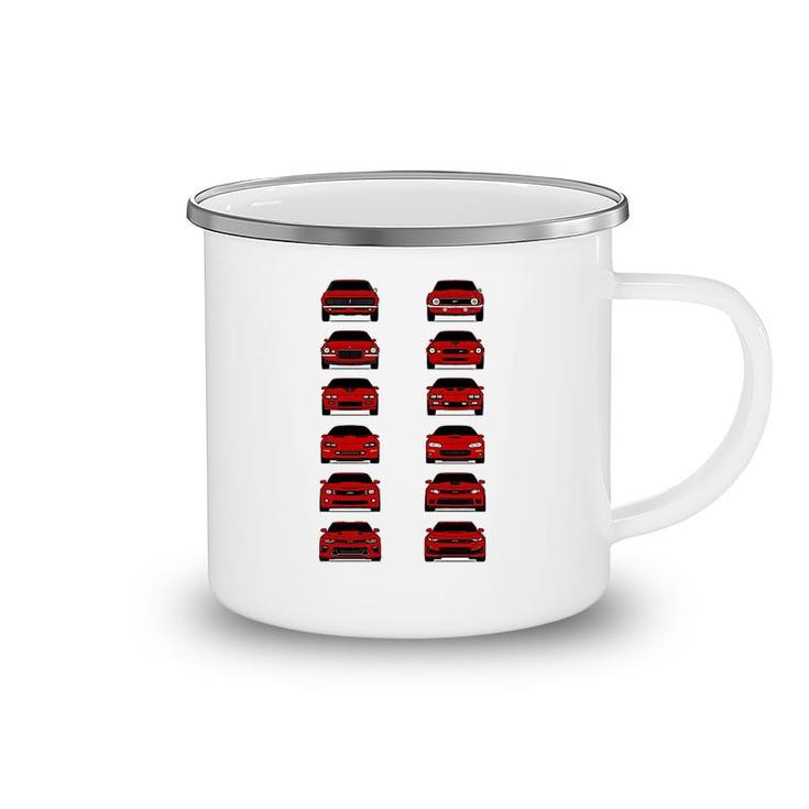 12 Red Cars Lovers Camping Mug
