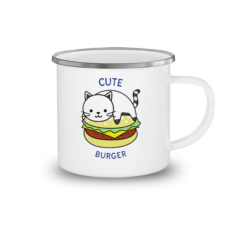 Cute Cat Burger Cheeseburgers T Camping Mug