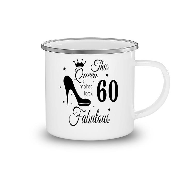 60 All Black High Heels 60Th Birthday Camping Mug
