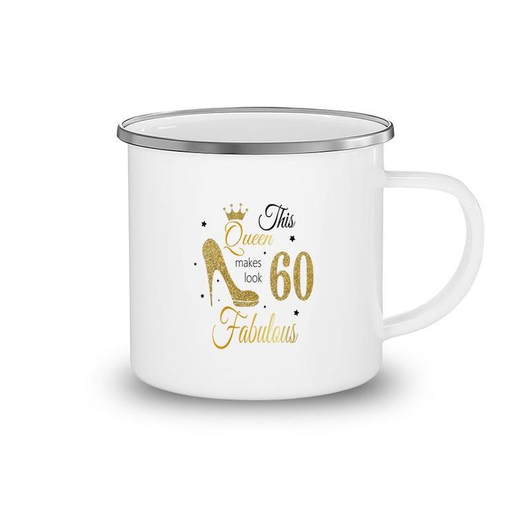 60 Gold With Black 60Th Birthday Camping Mug