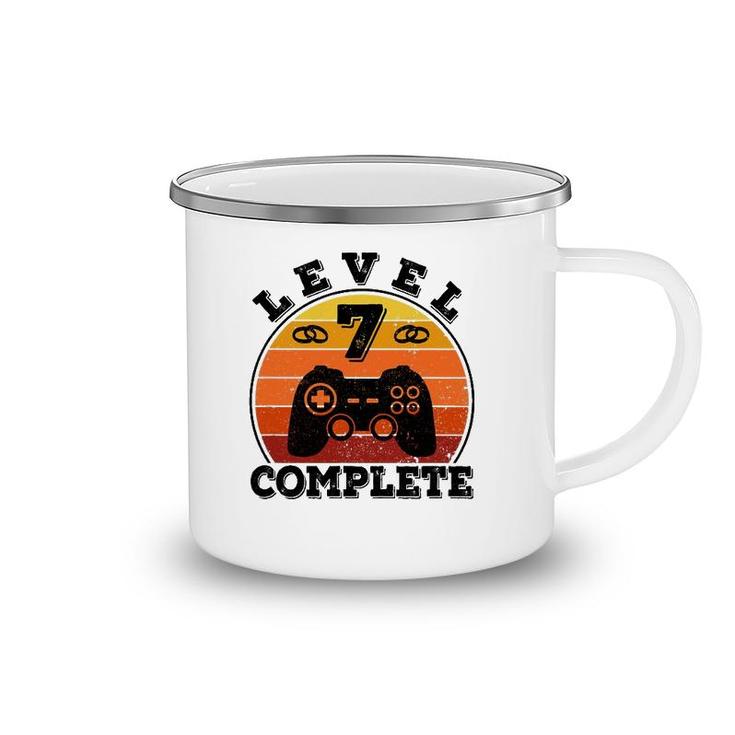 7 Years Marriage Anniversary 7 Years Married Level 7 Complete Camping Mug