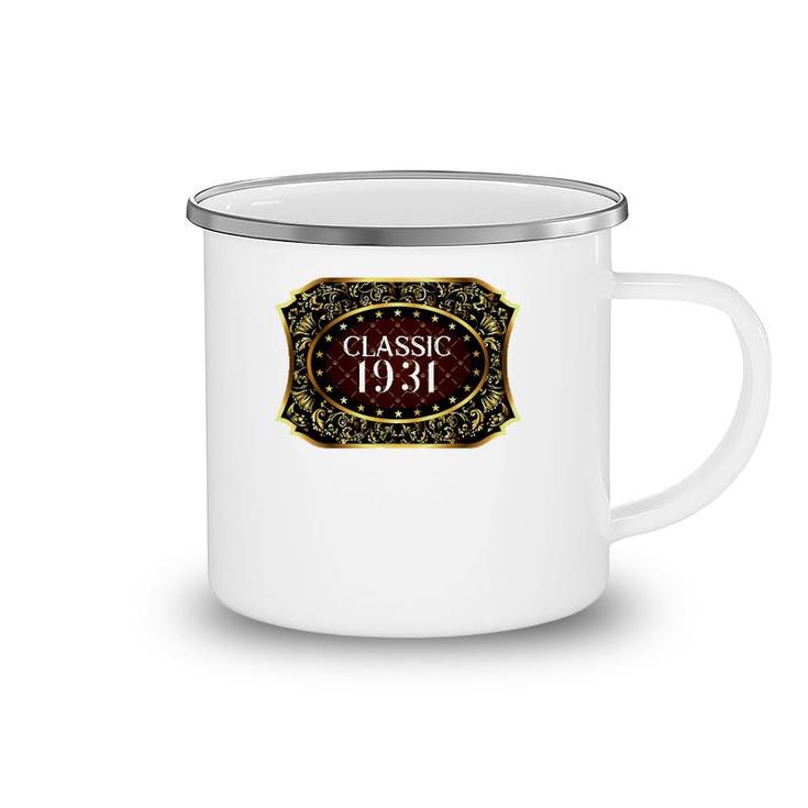 90Th Birthday Classic Vintage 1931 90 Years Old Classic 1931 Ver2 Camping Mug