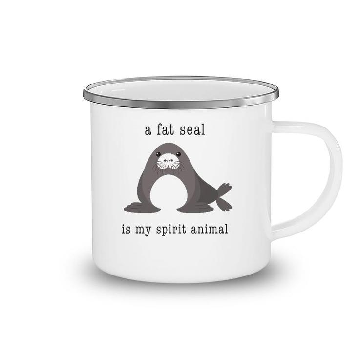 A Fat Seal Is My Spirit Animal - Cute Animal Camping Mug