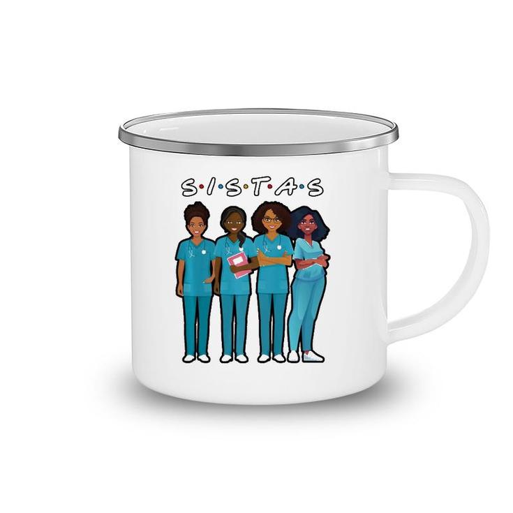 African American Nurse Black Sistas Queen Melanin Women Camping Mug