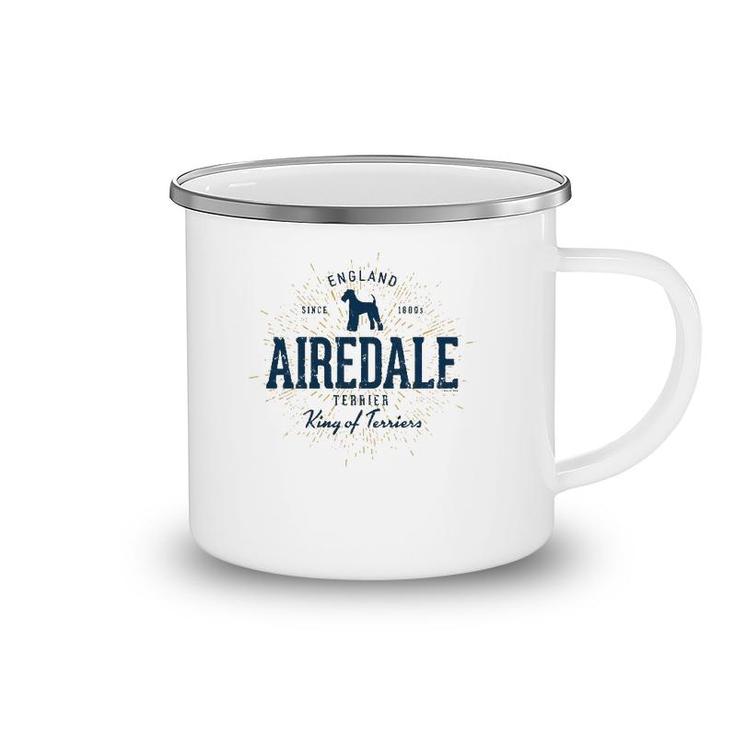 Airedale Terrier Vintage Airedale  Camping Mug