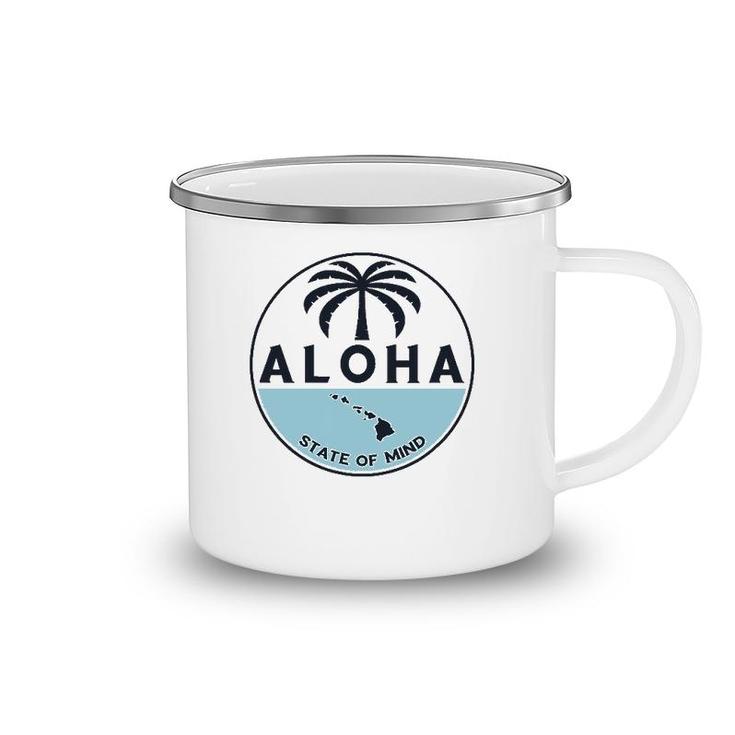Aloha Hawaii Palm Tree Feel The Aloha Hawaiian Spirit Camping Mug