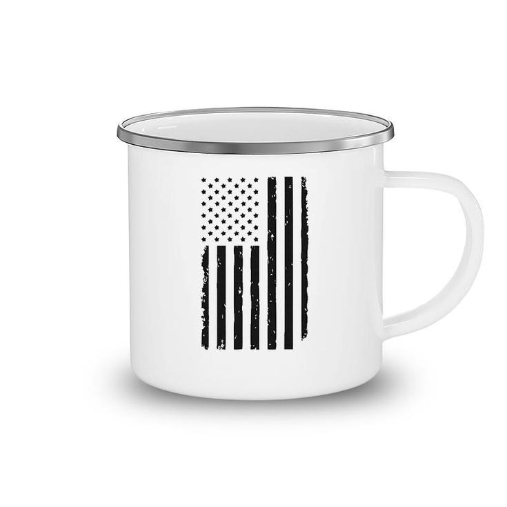 American Flag Camping Mug