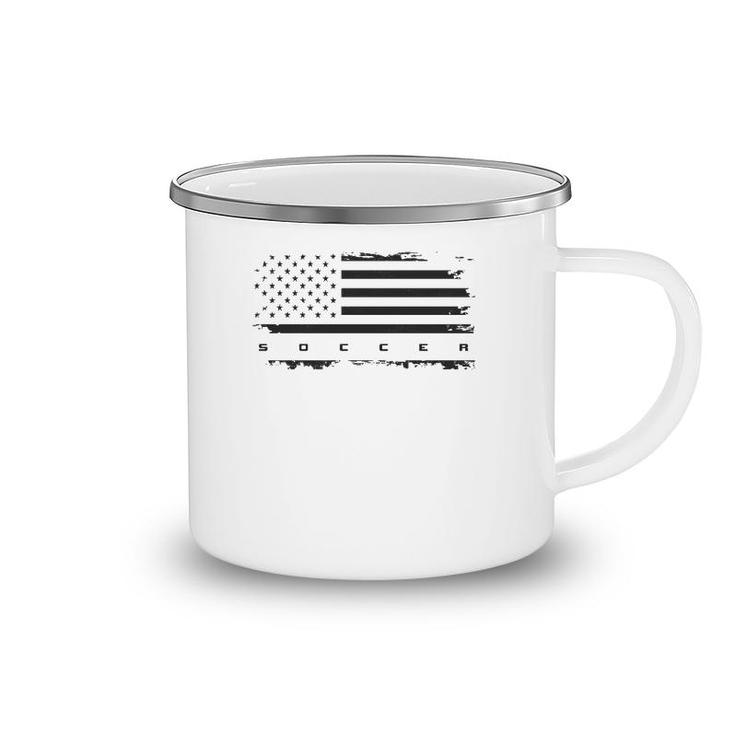 American Flag Soccer Apparel - Soccer Camping Mug